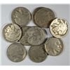 Image 1 : 10 1913 BUFFALO NICKELS MIX OF TYPE 1 AND 2