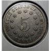 Image 2 : 1883 SHIELD NICKEL ORIGINAL AU