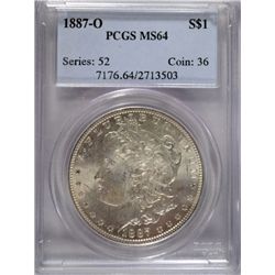 1887-O Morgan Dollar PCGS MS 64