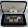Image 1 : 1987 PROOF FRANCE LAFAYETTE 4 PIECE SET ORIGINAL BOX AND COA