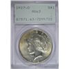 Image 1 : 1927-D PEACE DOLLAR PCGS MS63 OLD RATTLER HOLDER