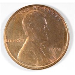 1931-S LINCOLN ONE CENT MS65 RED+bROWN