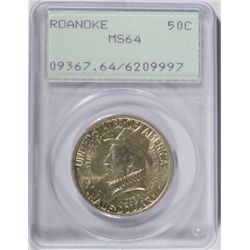 1937 ROANOKE HALF DOLLAR PCGS MS64 OLD RATTLER HOLDER