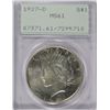 Image 1 : 1927-D PEACE DOLLAR PCGS MS61 OLD RATTLER HOLDER