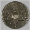 Image 1 : 1861 THREE CENT SILVER XF NICK