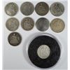 SEATED DIME: 1877 VG, 1878 AG, 1875-S, 1883-F, 1850 VG, 1890 F, 1887-S POOR,