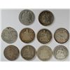 SEATED DIMES: 1861 VG, 1857 G, 1876-S G, 1843 VF, 1842 POOR, 1840G, 1839-OAG
