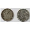 Image 1 : HALF DIMES: 1835 G, 1873 G