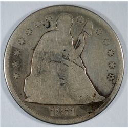 1871 SEATED DOLLAR GOOD