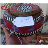 Image 1 : Antique Beaded Basket with lid.