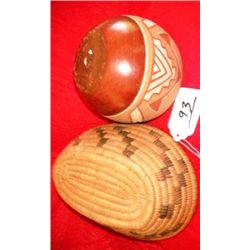 Pima Basket and San Juan Pot