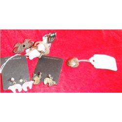 Seven items Sterling Indian Jewelry