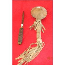 Trade Knife and Rattle from Buffalo Bill Collection