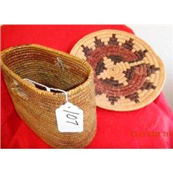 One Jicarilla Basket and One Navajo Wedding Basket