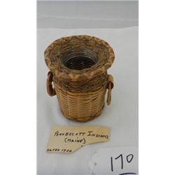 Penobscot Basketry Covered Jar