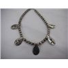 Image 1 : Sterling Silver Necklace with Thunderbird Inlays of Turquoise and Spiny Oyster