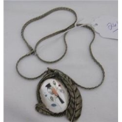 Zuni Sterling Inlaid Necklace