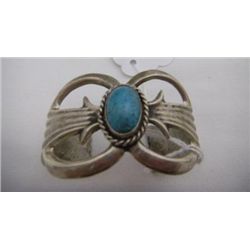 Sandcast Sterling Navajo Bracelet
