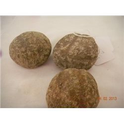 Three California Stone Bolo Weights