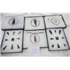 Image 1 : Six Frames of Precolumbian Shell and Obsidian Artifacts