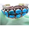 Image 1 : Sterling Silver and Turquoise Bracelet