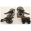 Image 1 : Lot of Four Toy Brass and Cast Cannons