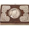 Image 2 : Rare English Silver & Wood Snuff Box with Ivory Panel