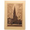 Image 1 : German Etching Clock Tower 1920