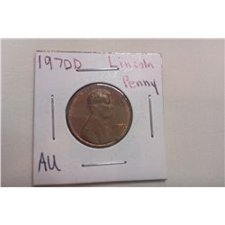 1970D AU Licoln Cent