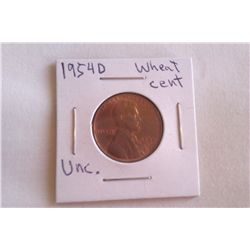 1954D Unc. Wheat Cent