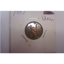 1951 Uncirculated  Wheat Cent