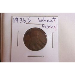 1936S XF Wheat Cent