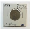 1948 Malaya 20 cents *.5 Silver*   XF