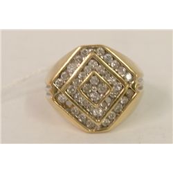 Man's Gold Ring 10k w/diamonds