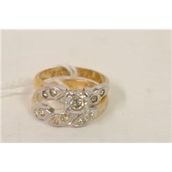 2 piece Set - 18k Gold plated Ring and Band