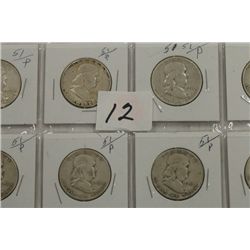 Sheet of 20 - 1951P Franklin Half Dollars