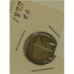 1877 Carson City Seated Liberty Dime