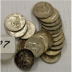 20 1963 Franklin Half Dollars