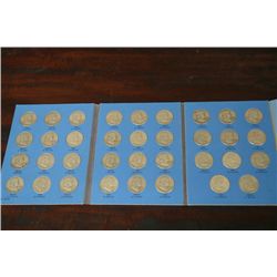 Full Book (35 pieces) 1948-1963 Franklin Half Dollars