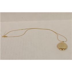Gold plated Pendent and Chain  18"