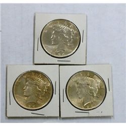 Three Peace Dollars 1924