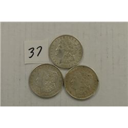Three Morgan Dollars 1921