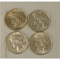 Four Peace Dollars - 1923