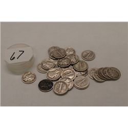 29 Mercury Dimes - various dates