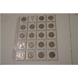 Twenty 1960P Franklin Half Dollars