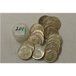 Twenty 1964 Kennedy Half Dollars