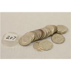 Twenty 1964 Kennedy Half Dollars