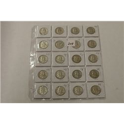 Twenty 1961P Franklin Half Dollars