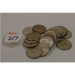 Twenty 1969 Kennedy Half Dollars