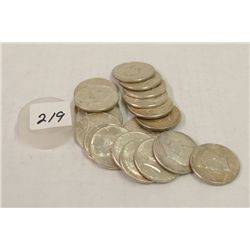 Twenty 1964 Kennedy Half Dollars